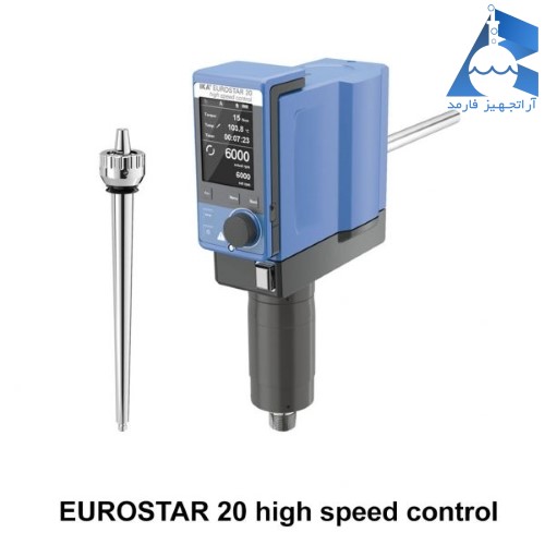 دستگاه همزن مکانیکی مدل EUROSTAR 20 high speed control نمایندگی IKA